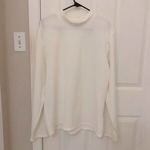 Open Trails Men’s Long Sleeve Mockneck Moisture Wick Shirt in White